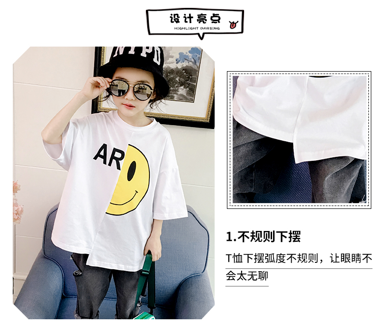 童装女童白色五分袖T恤夏装新款韩版儿童中大童洋气短袖上衣-4.jpg