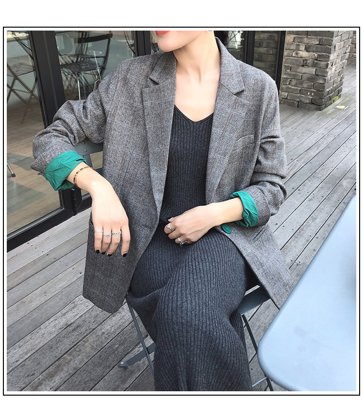 小西装外套女春季新款韩版修身人字纹短款复古格子羊毛小外套-27.jpg