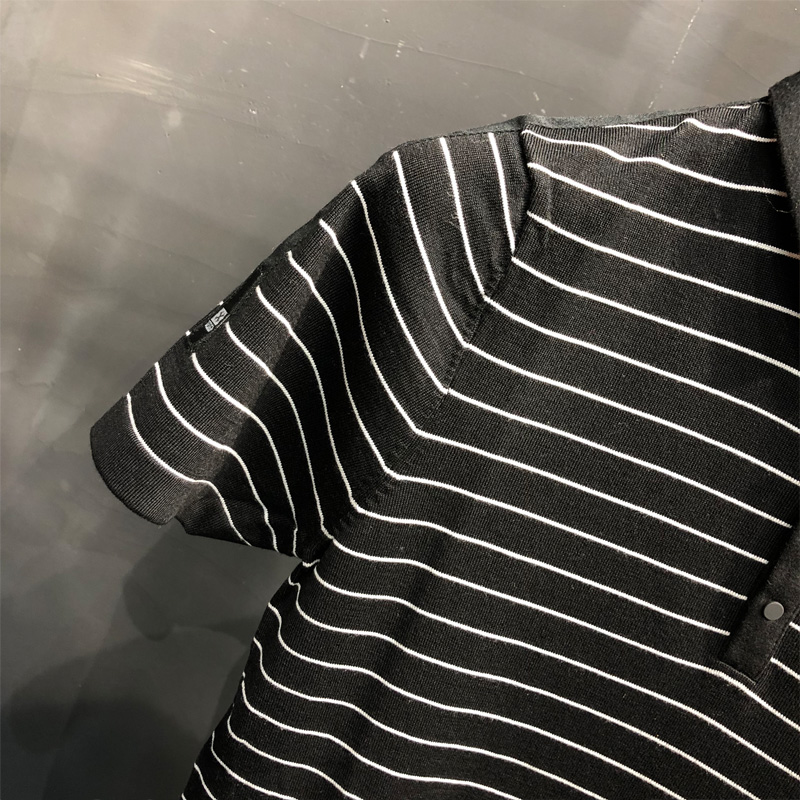 秋冬新款男士半袖Polo针织衫韩版个性条纹拼色青年大码短袖毛衣潮-5.jpg