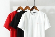 印花字母V全棉短袖T恤春夏新品数字英文主题设计潮流