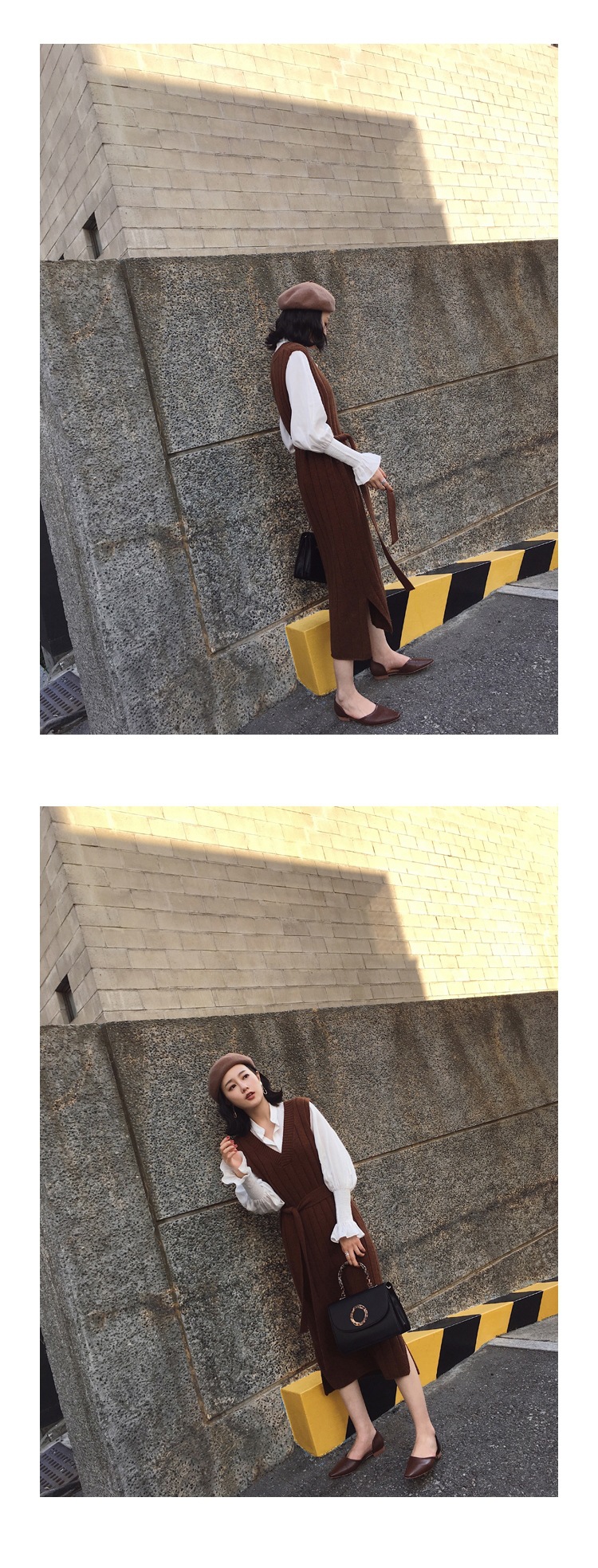 V领针织背心连衣裙中长款修身无袖毛衣腰带长裙女装-1.jpg