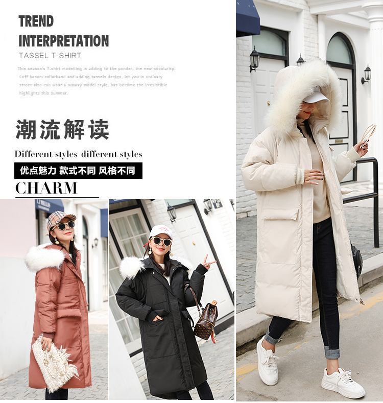 冬季新款韩版时尚纯色大毛领大口袋中长款羽绒棉衣女-2.jpg
