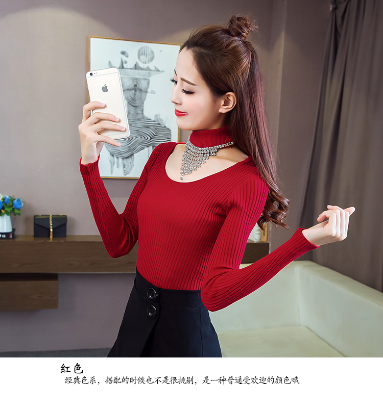 实拍2018秋冬新款套头针织衫女两件套毛衣显瘦上衣打底衫-4.jpg