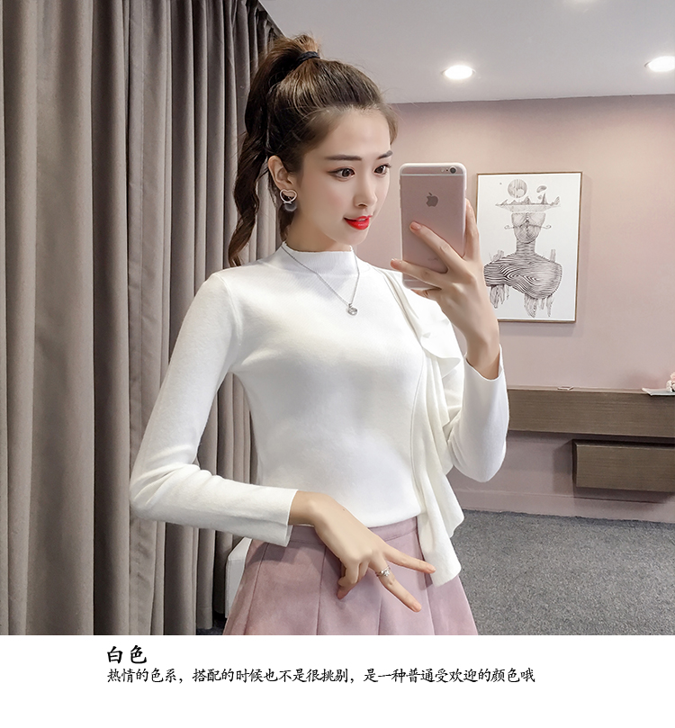 包芯纱 2018秋款新款半高领针织衫修身长袖套头毛衣女-4.jpg