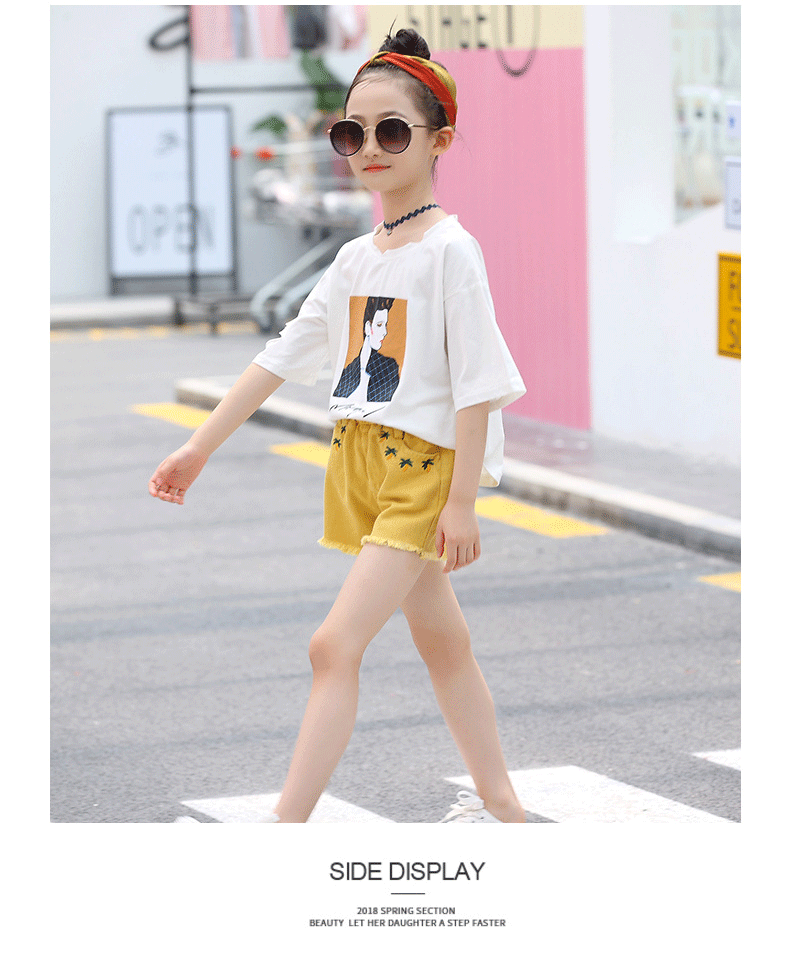 夏装潮纯色新款韩版女童休闲牛仔短裤中大童儿童时尚热裤子潮-11.png