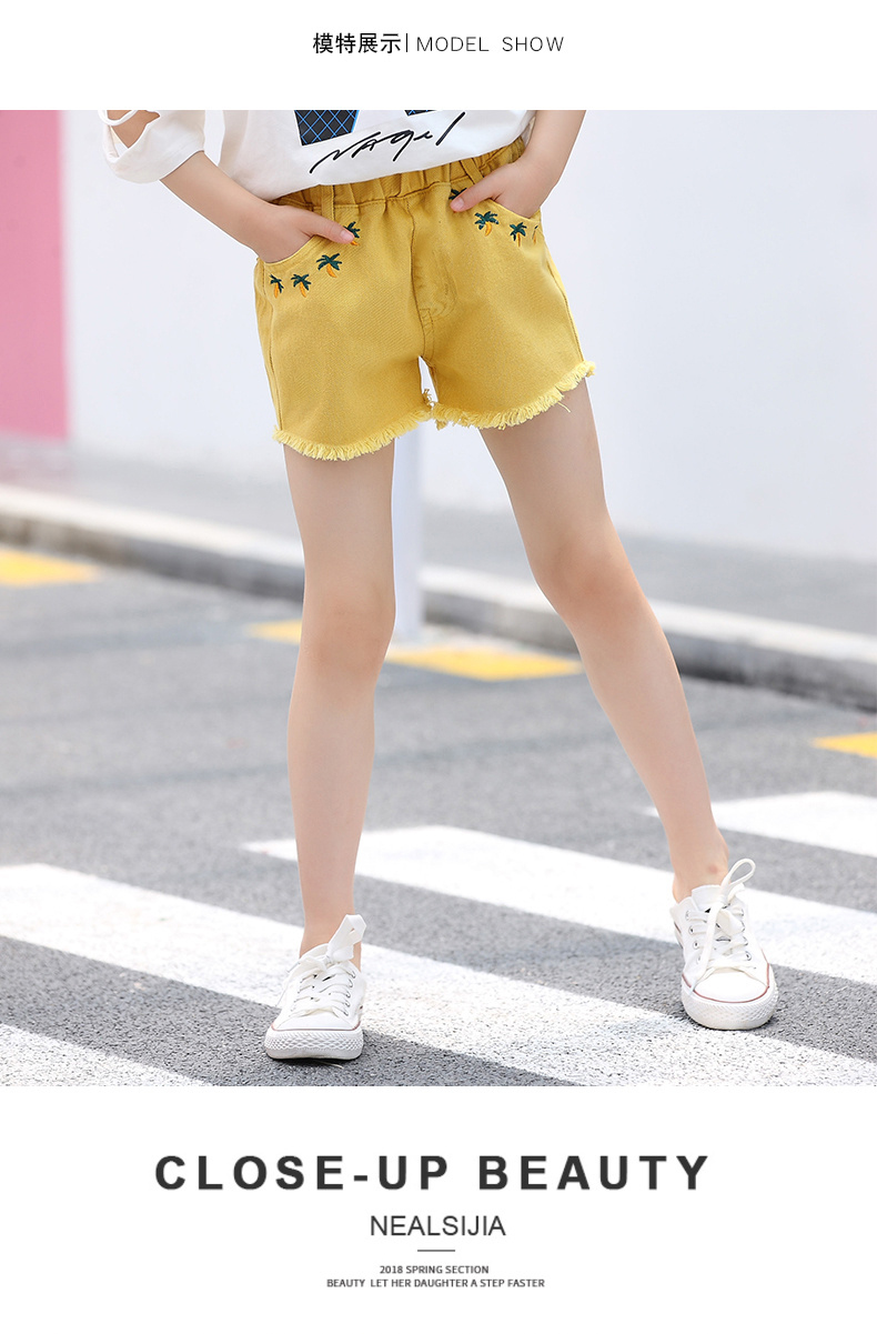 夏装潮纯色新款韩版女童休闲牛仔短裤中大童儿童时尚热裤子潮-10.jpg