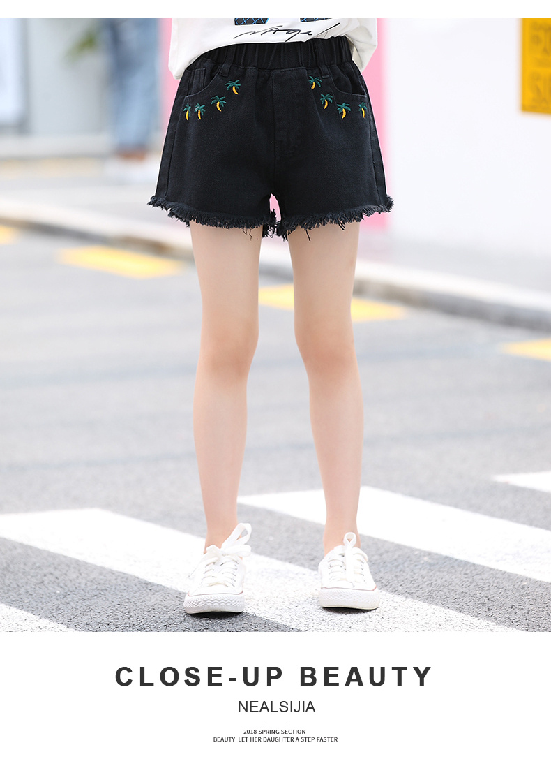 夏装潮纯色新款韩版女童休闲牛仔短裤中大童儿童时尚热裤子潮-21.jpg