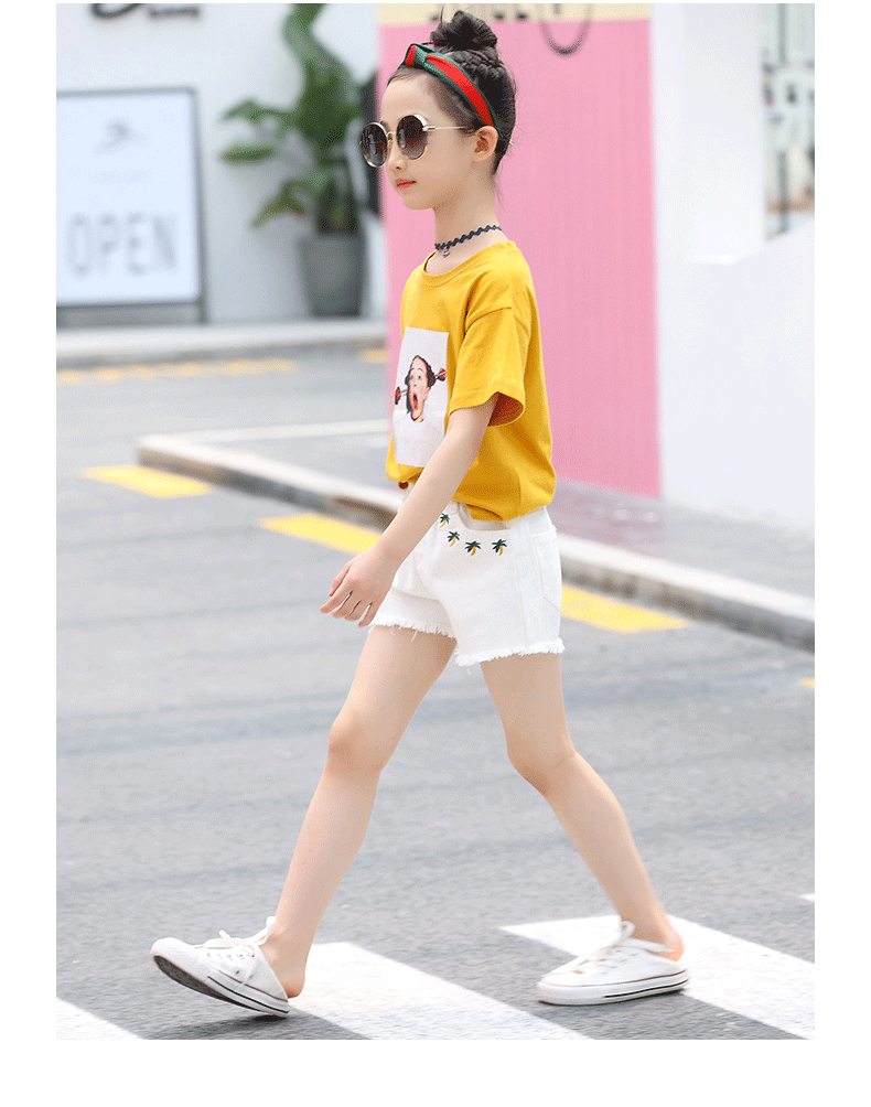 夏装潮纯色新款韩版女童休闲牛仔短裤中大童儿童时尚热裤子潮-17.png