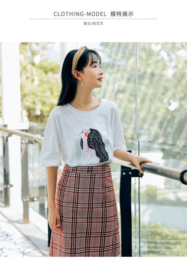 文艺复古高腰显瘦格子半身裙铅笔裙防走光A字裙包臀女裙-5.jpg