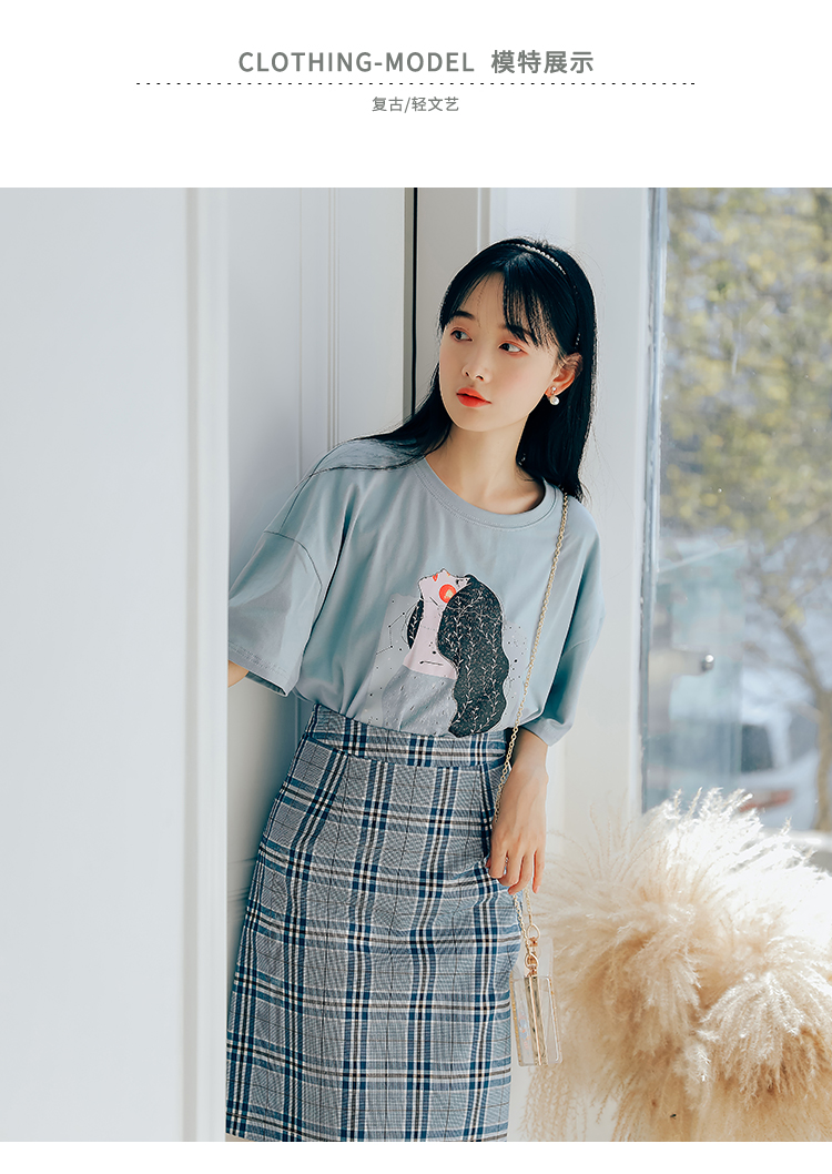 文艺复古高腰显瘦格子半身裙铅笔裙防走光A字裙包臀女裙-15.jpg