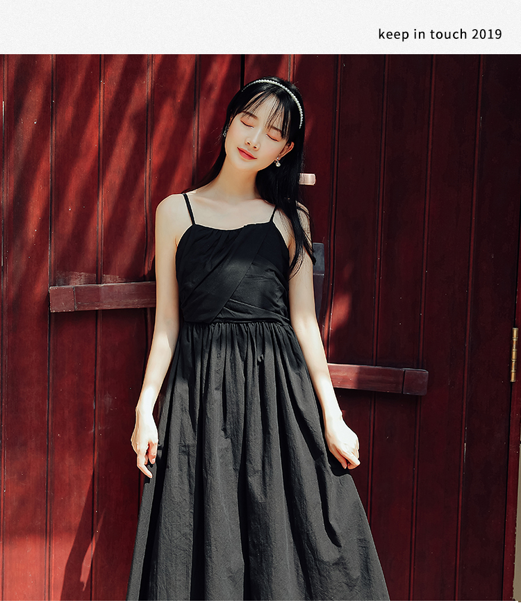 轻复古文艺气质连衣裙夏季海边度假纯色无袖吊带中长裙子-1.jpg