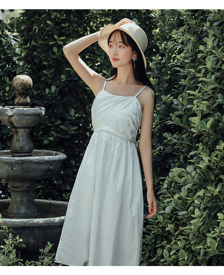 轻复古文艺气质连衣裙夏季海边度假纯色无袖吊带中长裙子-19.jpg