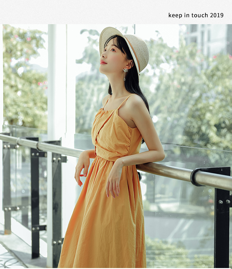 轻复古文艺气质连衣裙夏季海边度假纯色无袖吊带中长裙子-22.jpg