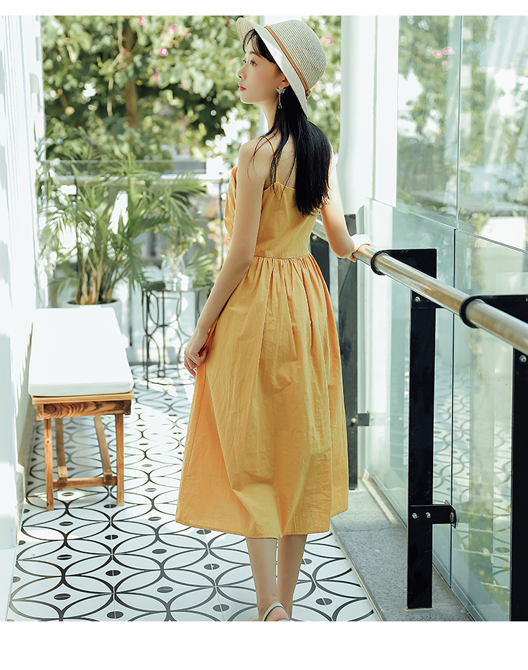 轻复古文艺气质连衣裙夏季海边度假纯色无袖吊带中长裙子-31.jpg