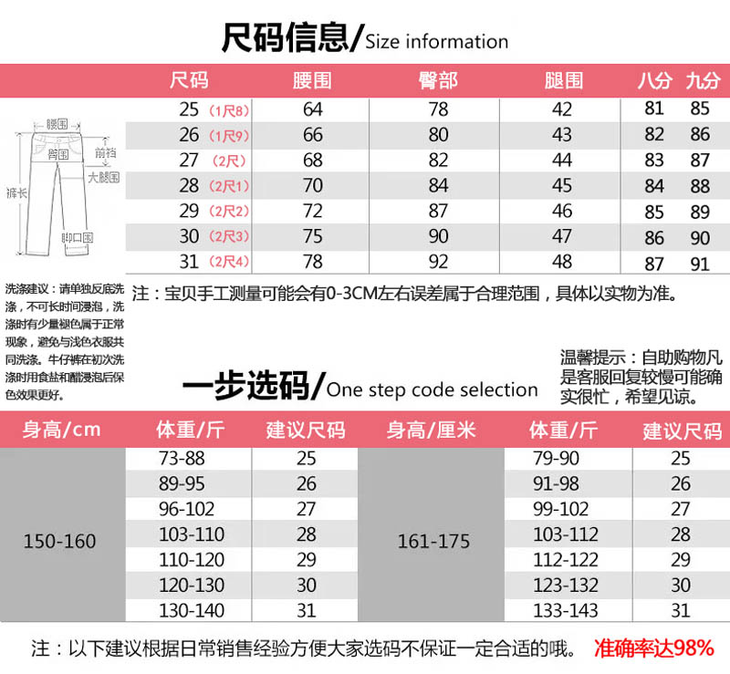 春上新牛仔裤女高腰韩版显瘦九分裤黑色破洞微喇叭毛边修身潮裤子-1.jpg