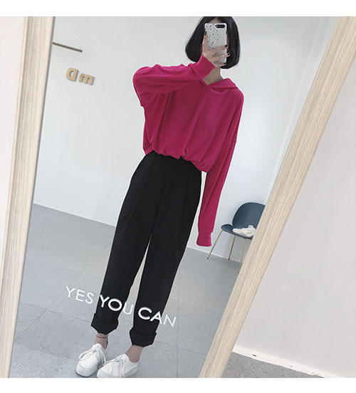 春上新 内搭外穿都好看鸭私服休闲风年轻感连帽T恤上衣-33.jpg