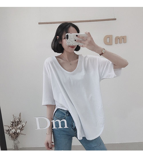春夏怎么能不买露锁骨U领T恤棉质tee开叉上衣女-7.jpg