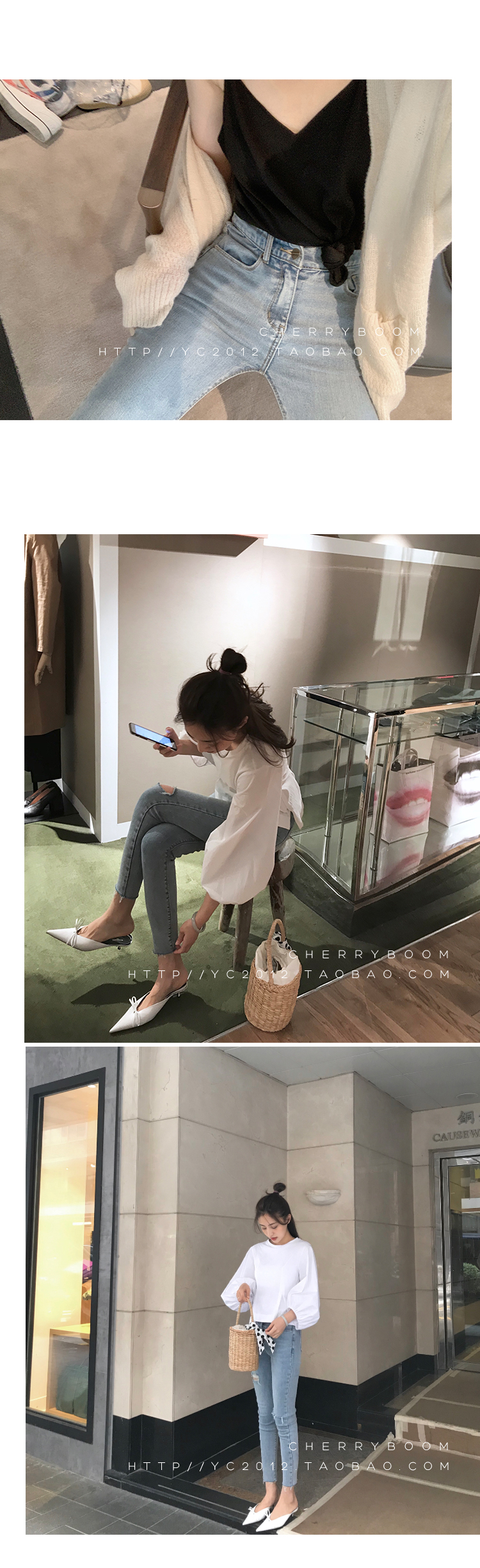 浅色破洞牛仔裤女春新款百搭紧身显瘦小脚九分裤-19.jpg