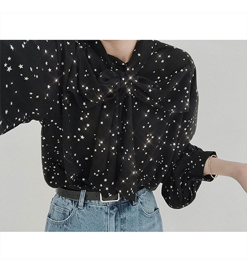 这是什么神仙面料blingbling星星打结雪纺衬衫-10.jpg