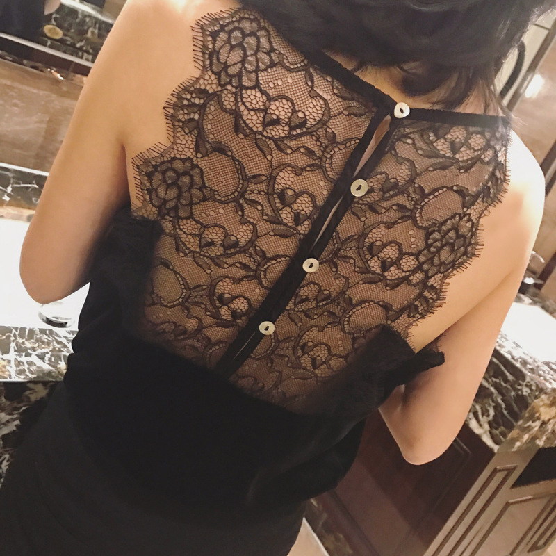 妩媚小女人春夏超美睫毛蕾丝拼丝绒V领百搭性感小吊带背心-12.jpg