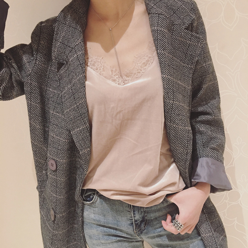 妩媚小女人春夏超美睫毛蕾丝拼丝绒V领百搭性感小吊带背心-21.jpg