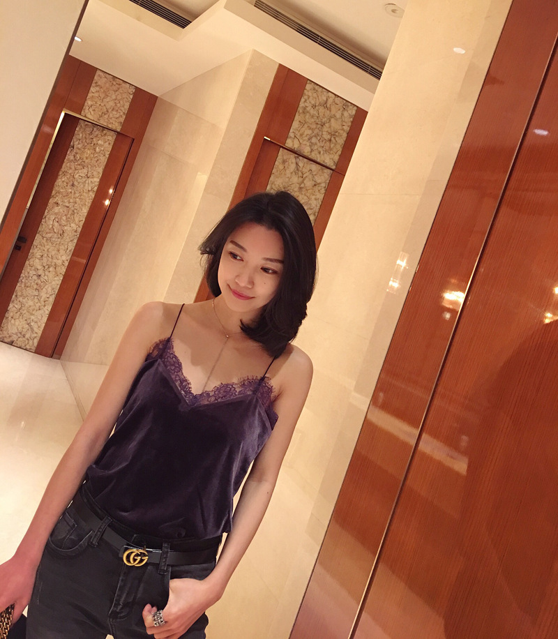 妩媚小女人春夏超美睫毛蕾丝拼丝绒V领百搭性感小吊带背心-30.jpg