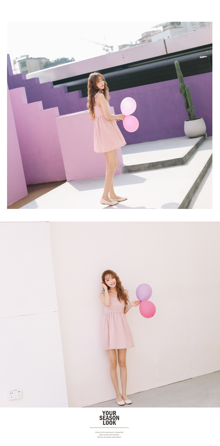 夏季甜美清新少女系带学院风高腰细格子吊带连衣裙子女-10.jpg