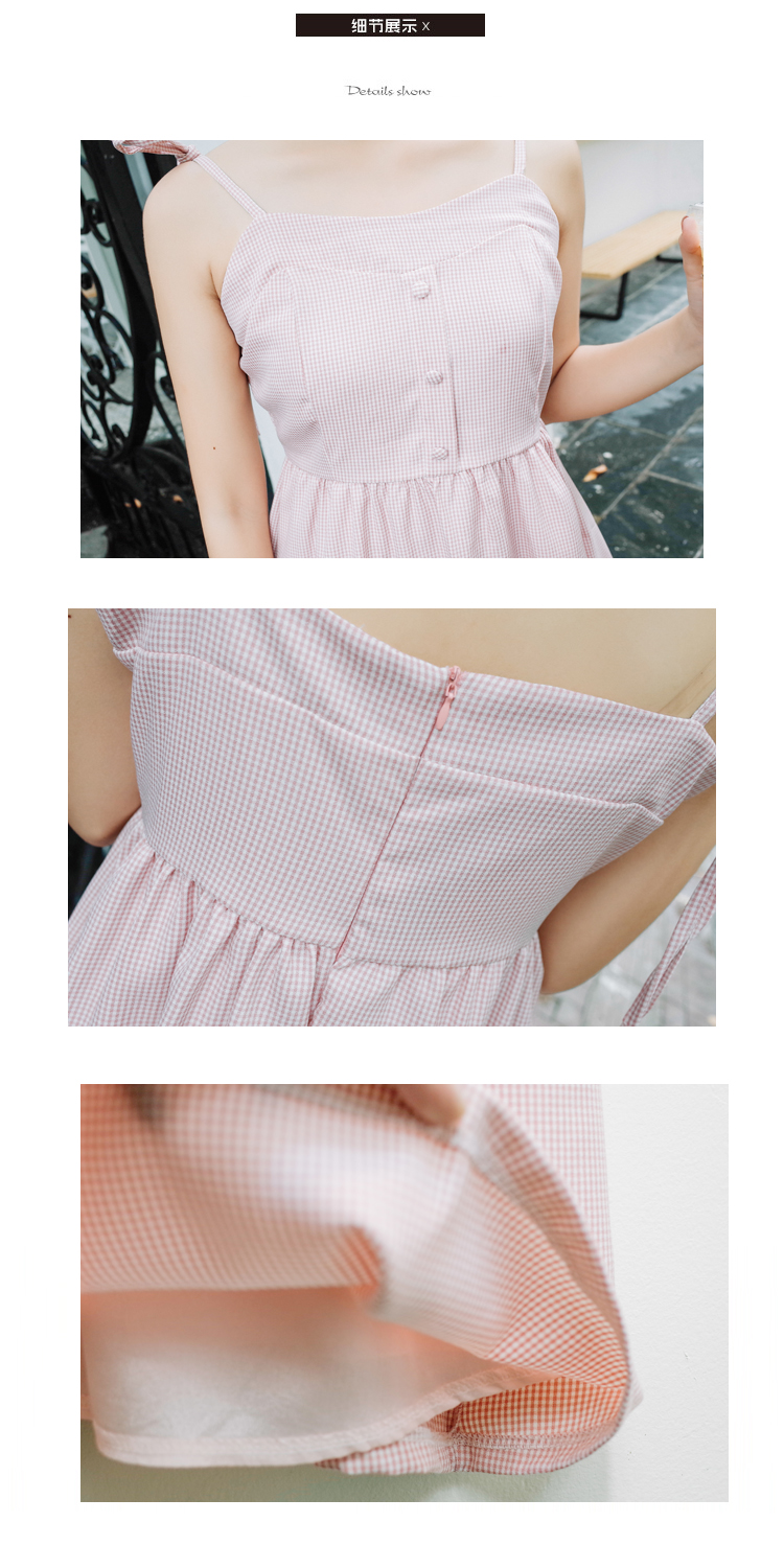 夏季甜美清新少女系带学院风高腰细格子吊带连衣裙子女-13.jpg