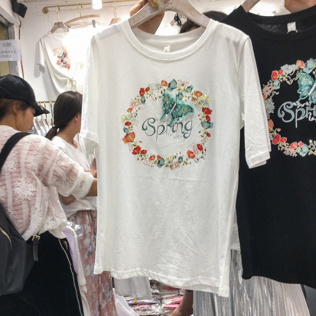 韩国ulzzang夏季新款韩范简约文艺印花T恤短袖女圆领钉珠上衣-2.jpg