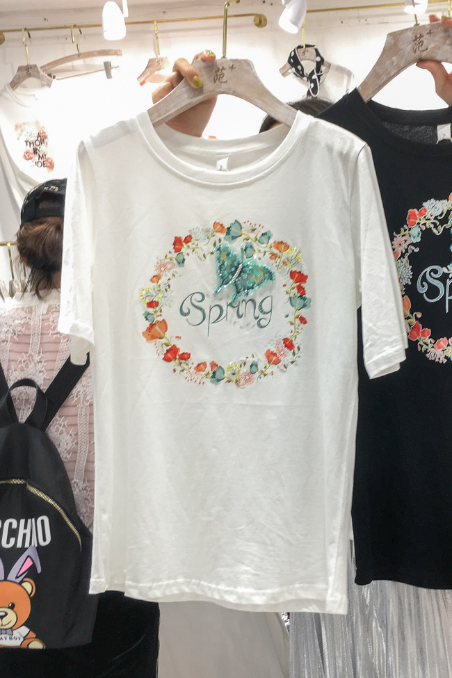 韩国ulzzang夏季新款韩范简约文艺印花T恤短袖女圆领钉珠上衣-10.jpg