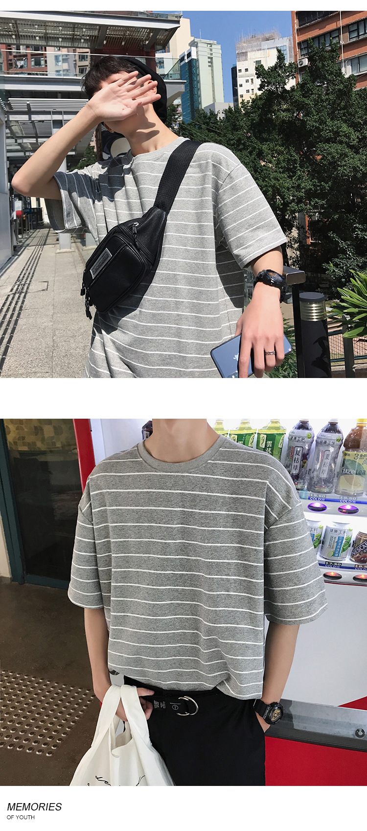 夏季新款男韩版学生中性INS宽松休闲条纹圆领短袖T恤打底衫-10.jpg