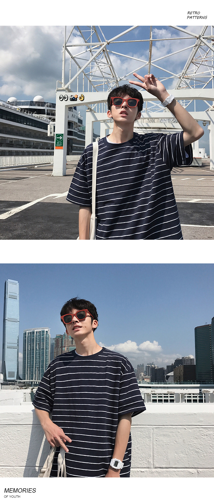 夏季新款男韩版学生中性INS宽松休闲条纹圆领短袖T恤打底衫-6.jpg