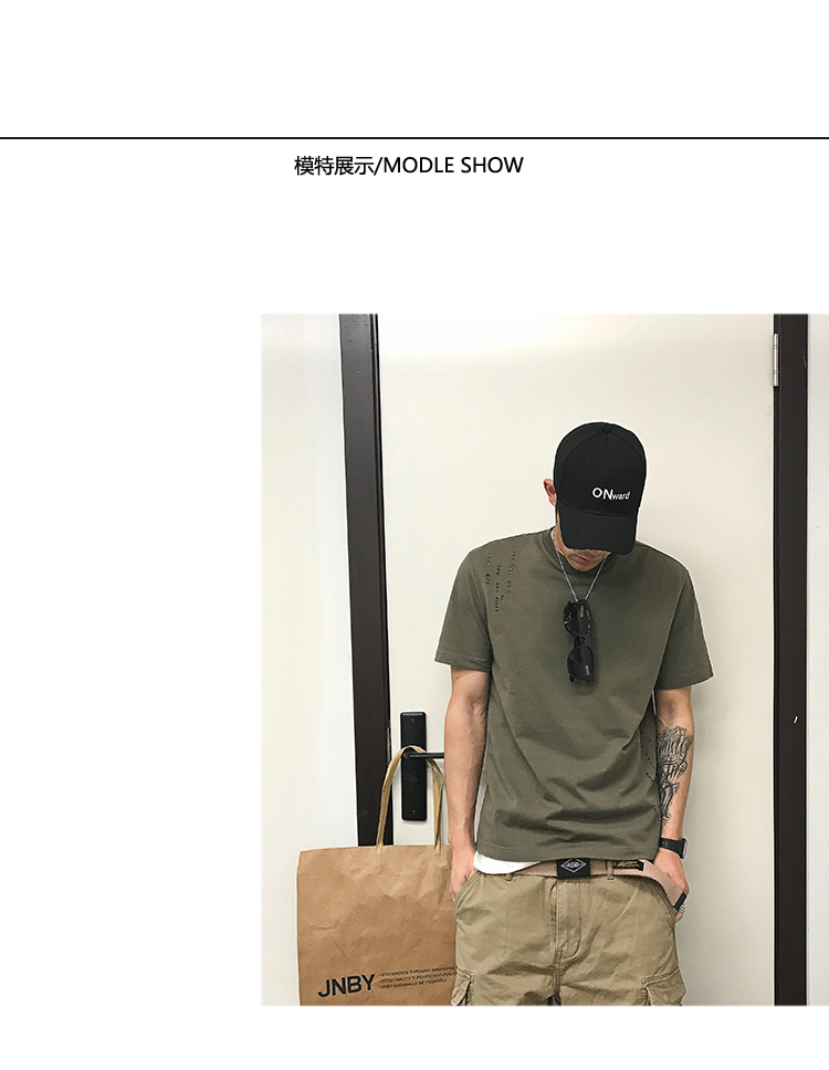 夏季余文乐ins风重工装破洞水洗贴布刺绣高品质短袖男t恤-4.jpg