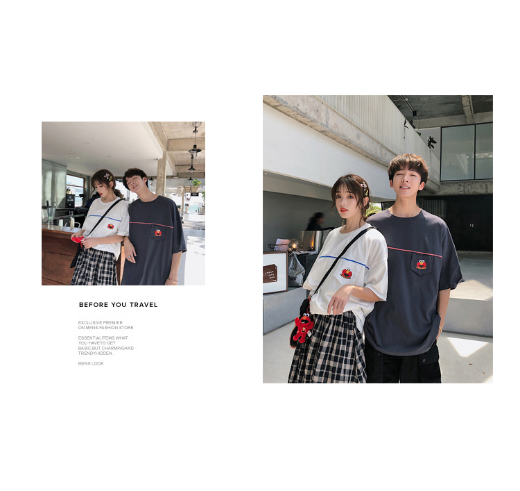 小众设计感情侣装夏装新款韩版原宿风短袖T恤女学生半袖班服-5.jpg