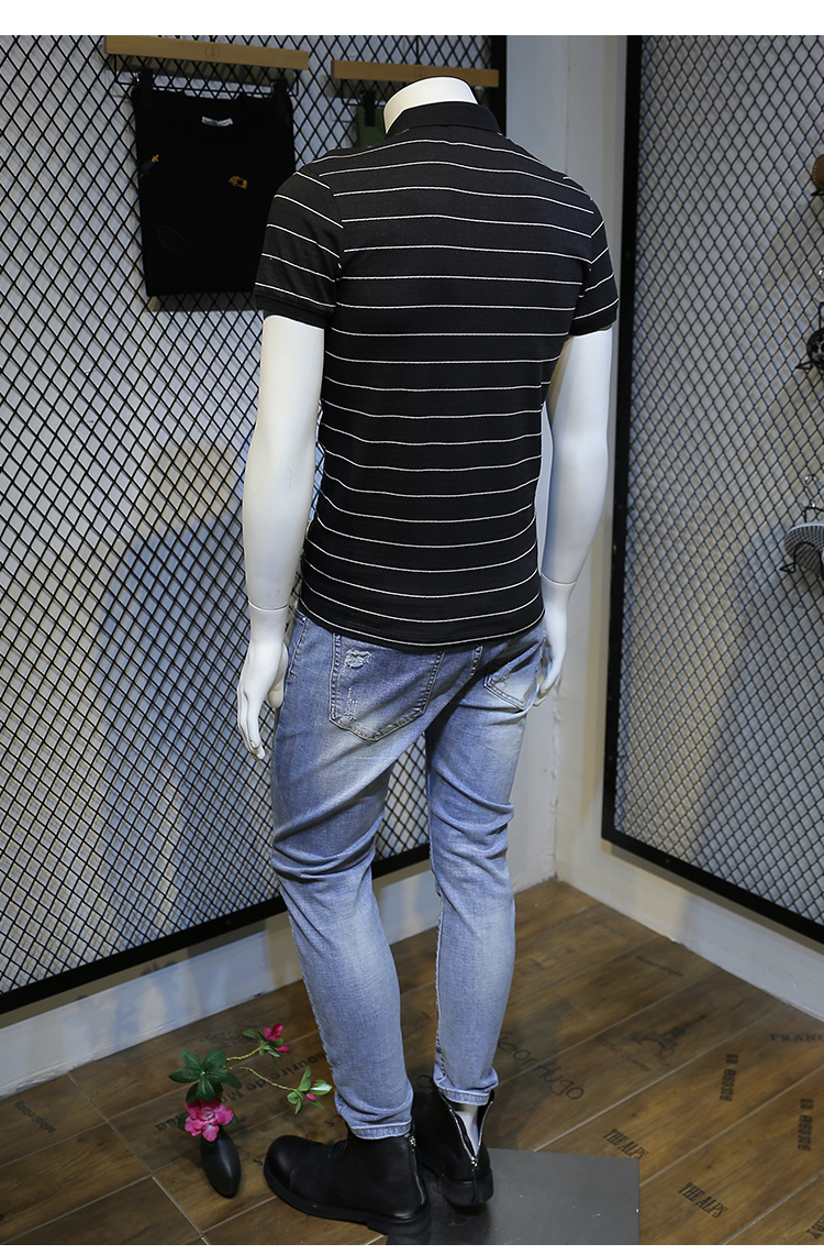 男士短袖T恤翻领体恤打底衫韩版翻领条纹polo衫衣服潮男装-6.jpg