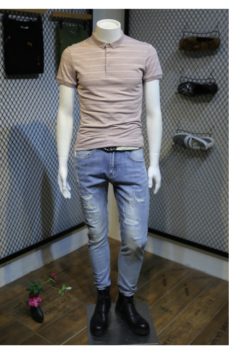 男士短袖T恤翻领体恤打底衫韩版翻领条纹polo衫衣服潮男装-12.jpg