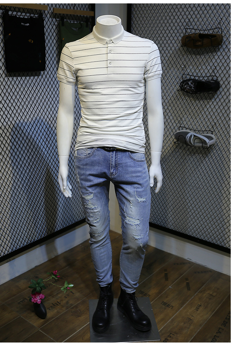男士短袖T恤翻领体恤打底衫韩版翻领条纹polo衫衣服潮男装-15.jpg