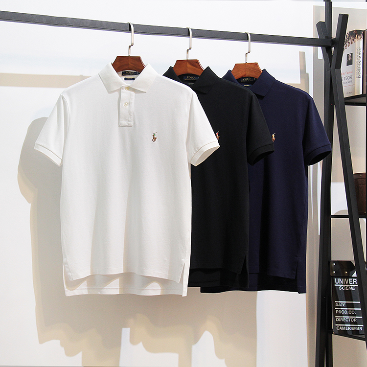 夏季新品短袖T恤男商务休闲小马标纯棉翻领POLO衫男ins港风-2.jpg