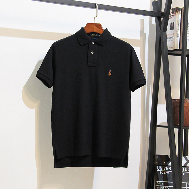 夏季新品短袖T恤男商务休闲小马标纯棉翻领POLO衫男ins港风-3.jpg