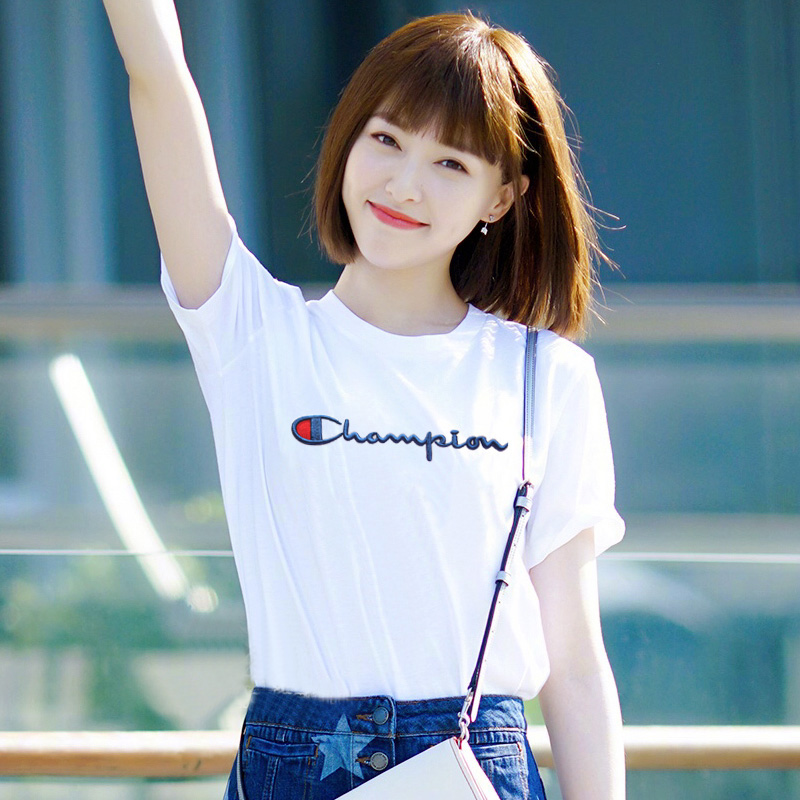 冠军春夏季宽松圆领短袖T恤男女休闲纯棉运动衫情侣-24.jpg