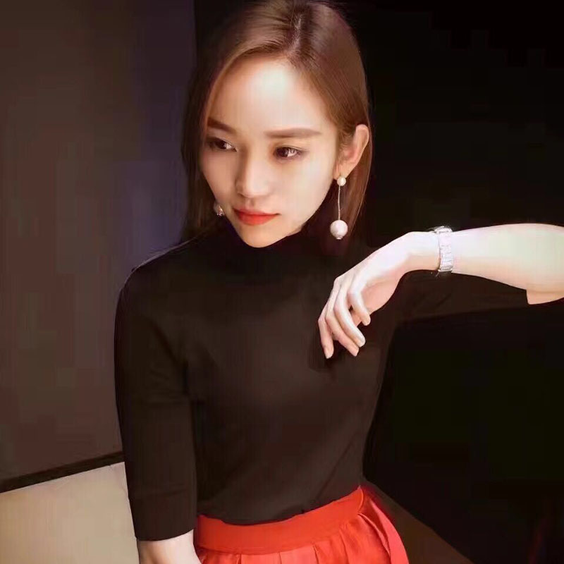 春夏新款冰丝中袖针织衫短袖T恤女-5.jpg