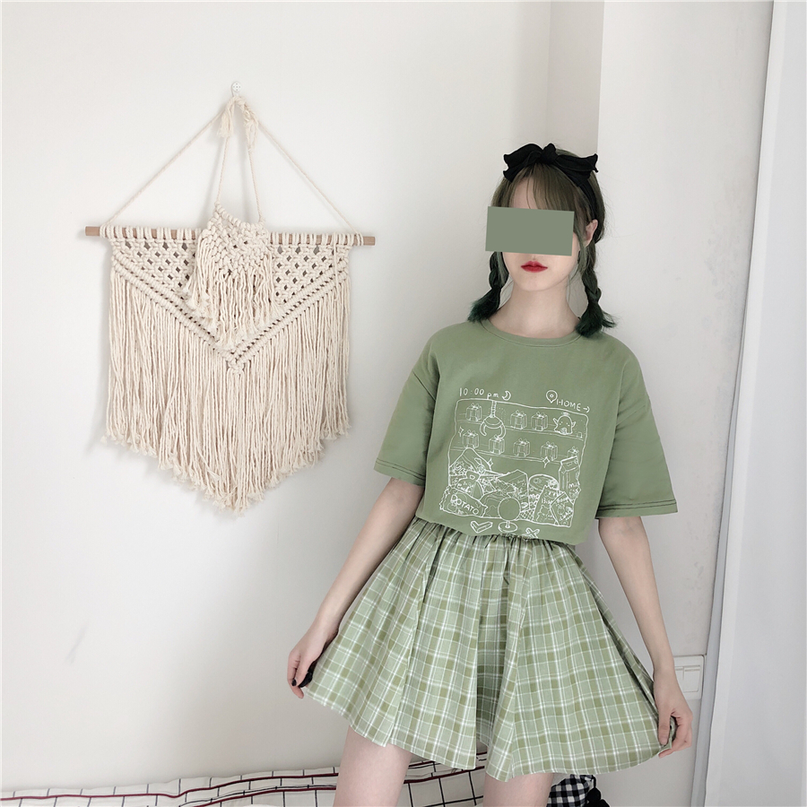 原创软妹情侣闺蜜简单款美味贩卖机印花短袖4色T恤-8.jpg